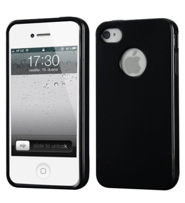Силиконови гърбове Силиконови гърбове за Apple Iphone Силиконов гръб ТПУ мат Apple iPhone 4 / Apple iPhone 4S черен