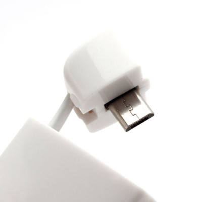 Добави още лукс USB кабели Дата кабел USB тип чанта micro USB/Iphone 4/4s бял